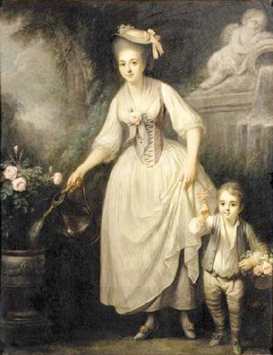 Jeanne-Philiberte Ledoux Portrait of a lady, said to be the Duchesse de Choiseul China oil painting art